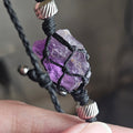 Raw Amethyst Charm Bracelet — detail view