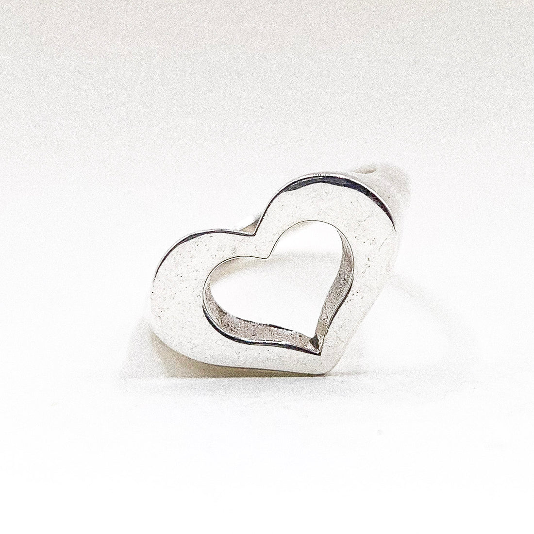 Heart Hand Silver Ring