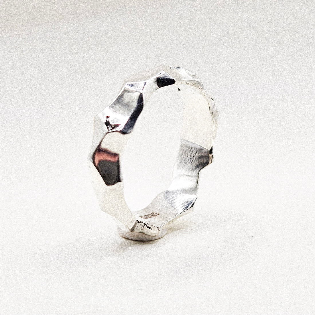 Hammer Band Silver Ring