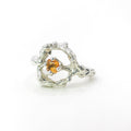 Citrine Bubbling Circle Silver Ring — detail view