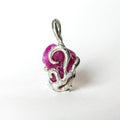 Raw Ruby Silver Pendant