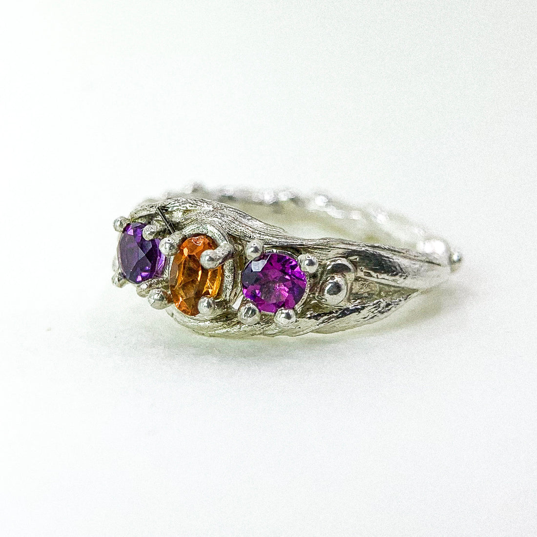 Twiilight Bloom Silver Ring