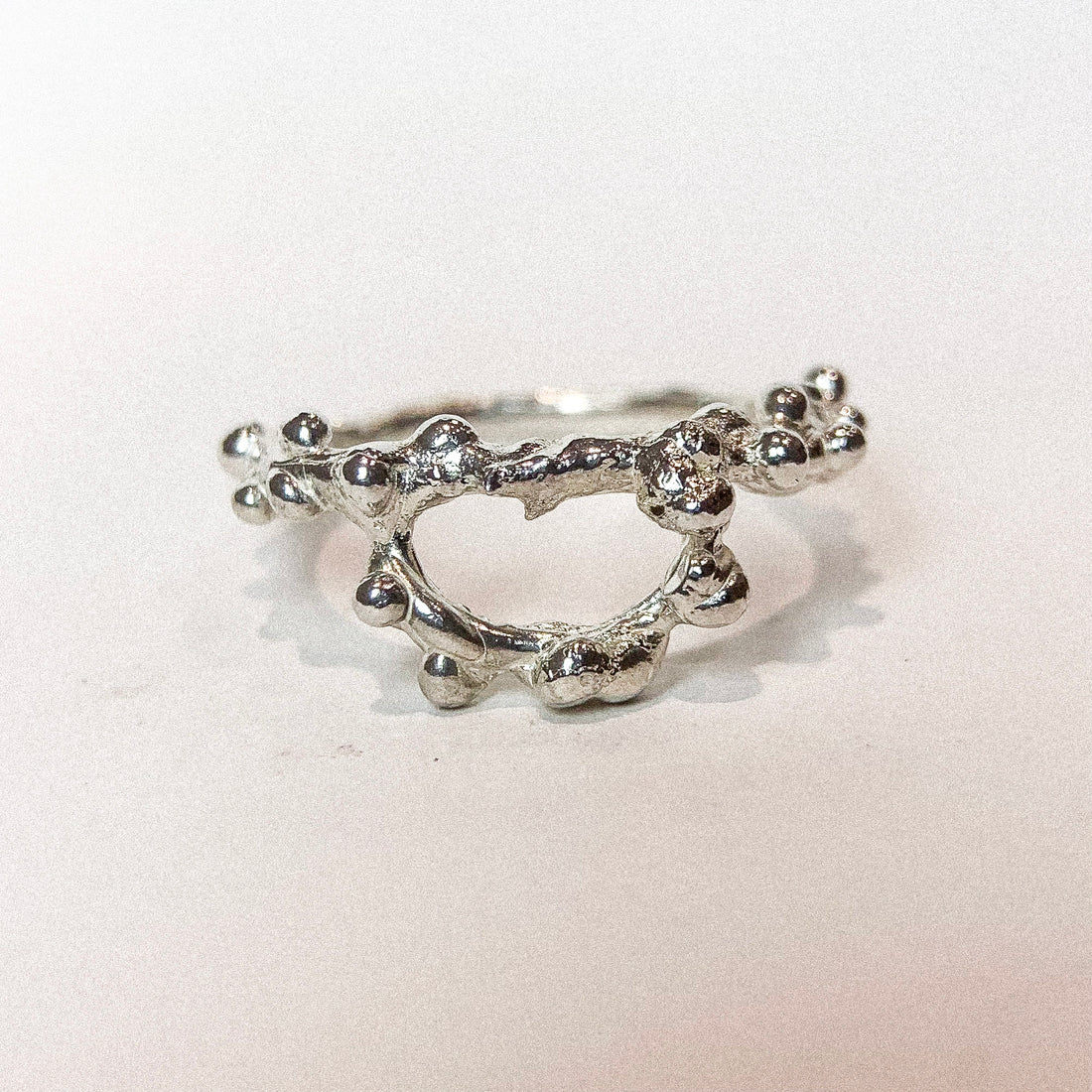 Organic Spine Silver Ring