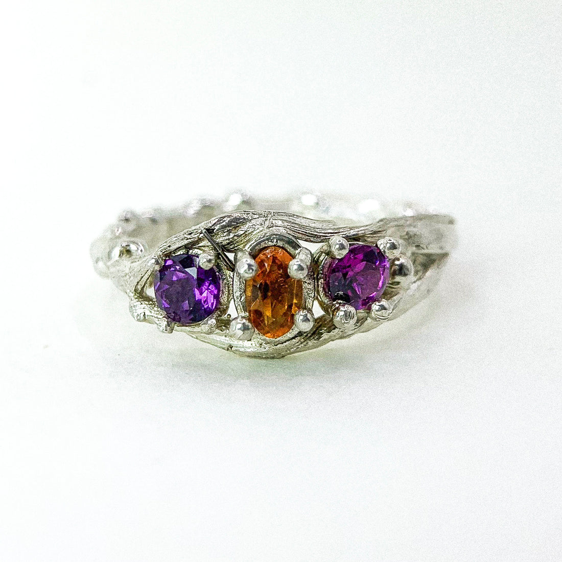 Twiilight Bloom Silver Ring