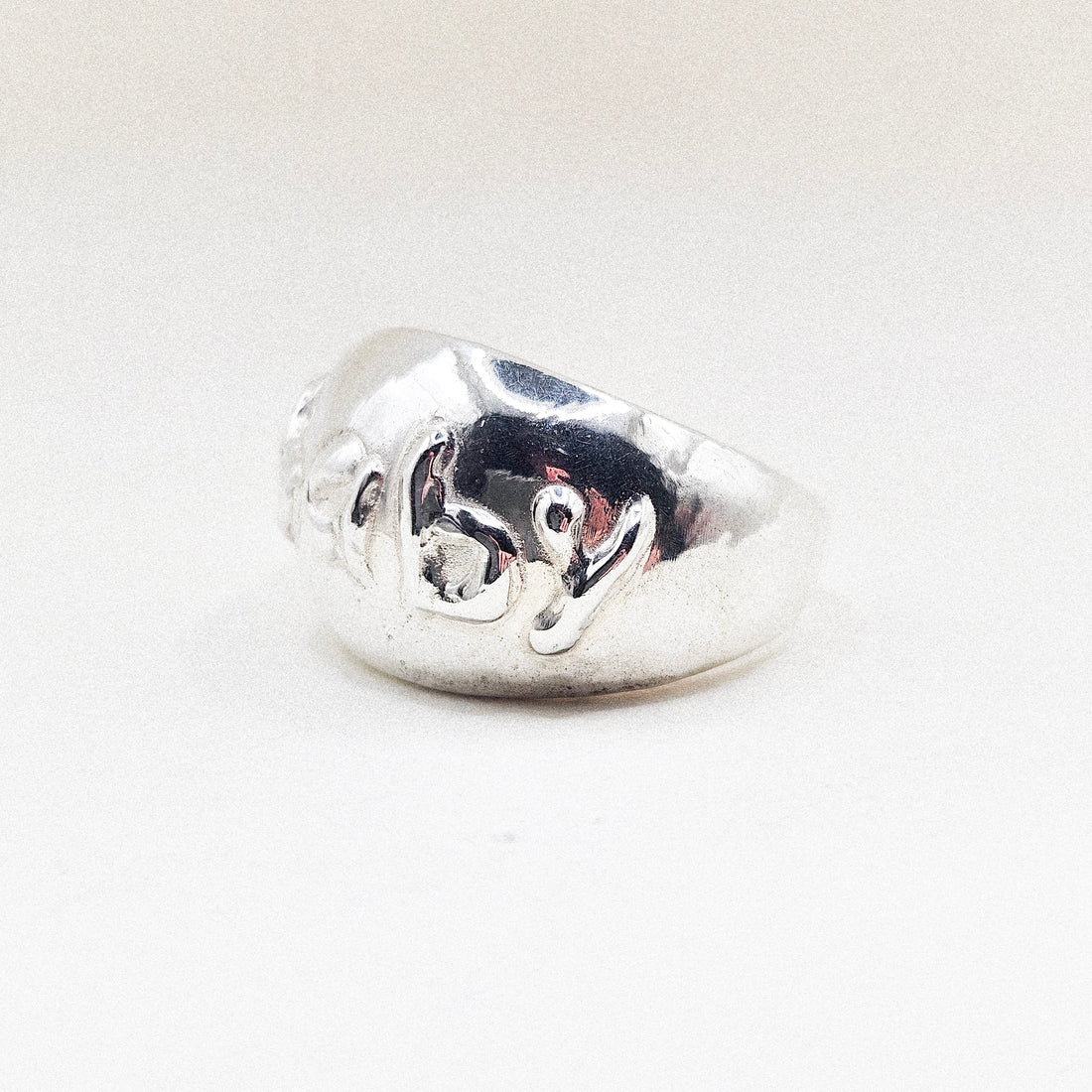 Baby Open Big Silver Ring