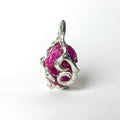 Raw Ruby Silver Pendant — detail view