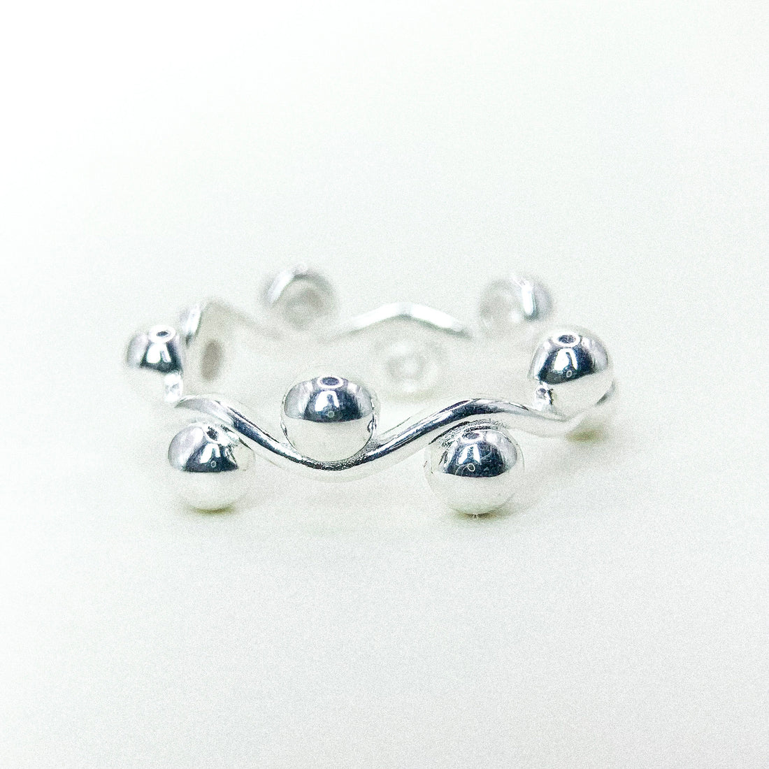 Bubble Wave Silver Ring