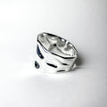 Texture Foil Open Silver Ring — detail view