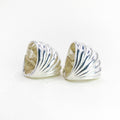 Curved Shell Silver Ep Ear Hoop