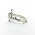 Moonstone Sun Silver Ring — detail view