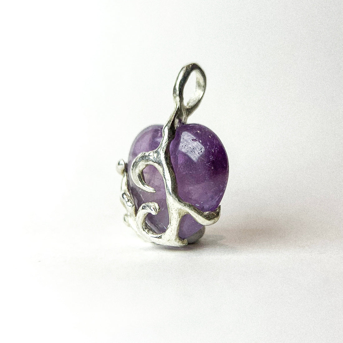 Amethyst Silver Pendant