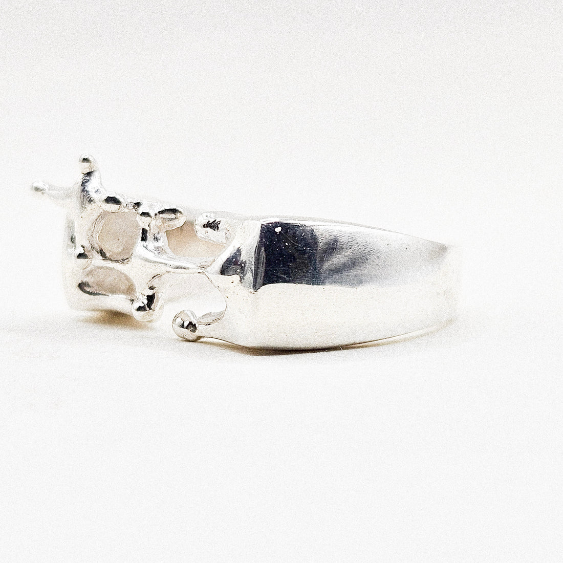 Signet Star Silver Ring