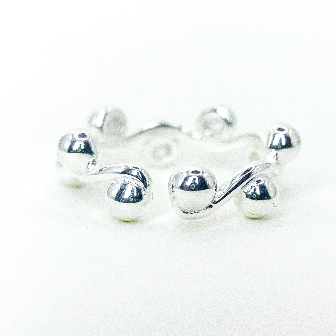 Bubble Wave Silver Ring