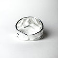 Texture Foil Open Silver Ring — detail view