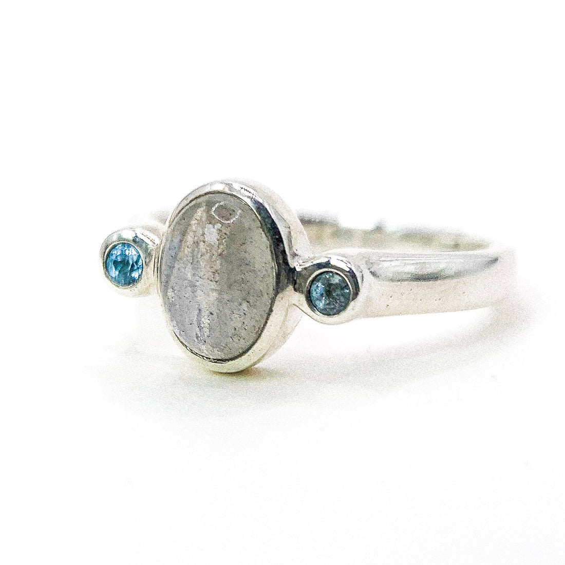 Labradorite Oval Silver Ring