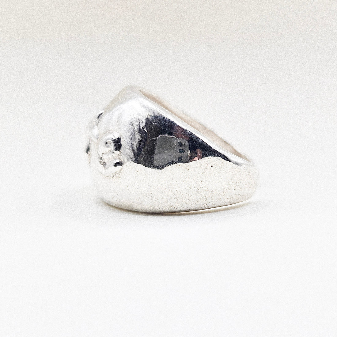 Cute Open Big Silver Ring