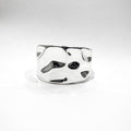 Texture Foil Open Silver Ring
