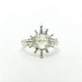 Moonstone Sun Silver Ring