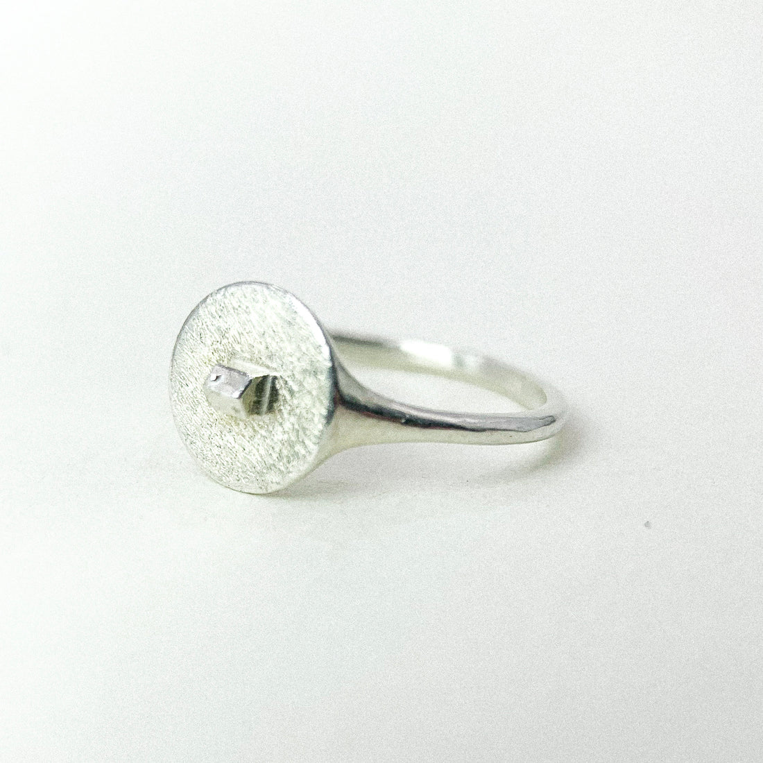 Circle Center Silver Ring