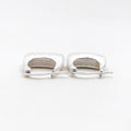 Square Bag Silver Ep Ear Hoop — detail view