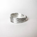 Multi Wire Silver Ring — detail view