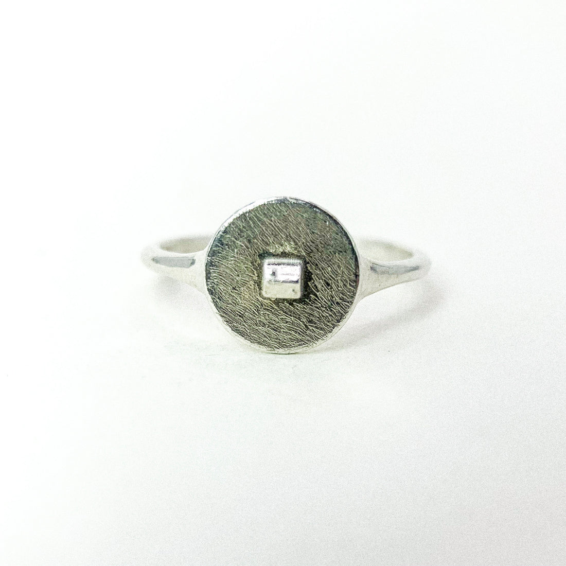 Circle Center Silver Ring