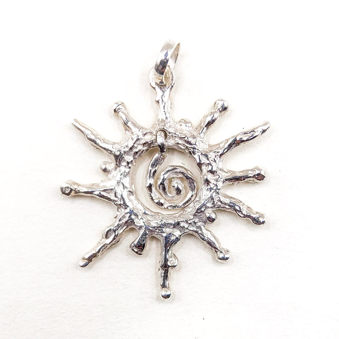 Sun Drop Silver Pendant