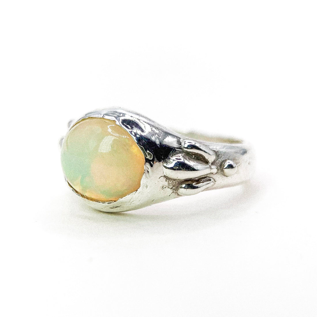 Opal Ethiopia Oval Silver Ring
