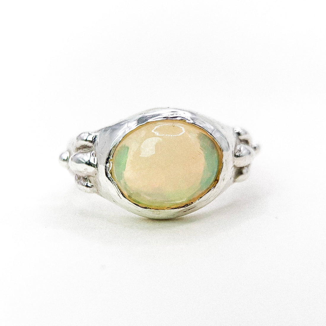 Opal Ethiopia Oval Silver Ring