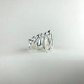 Sunflower Seed Silver Ring — detail view