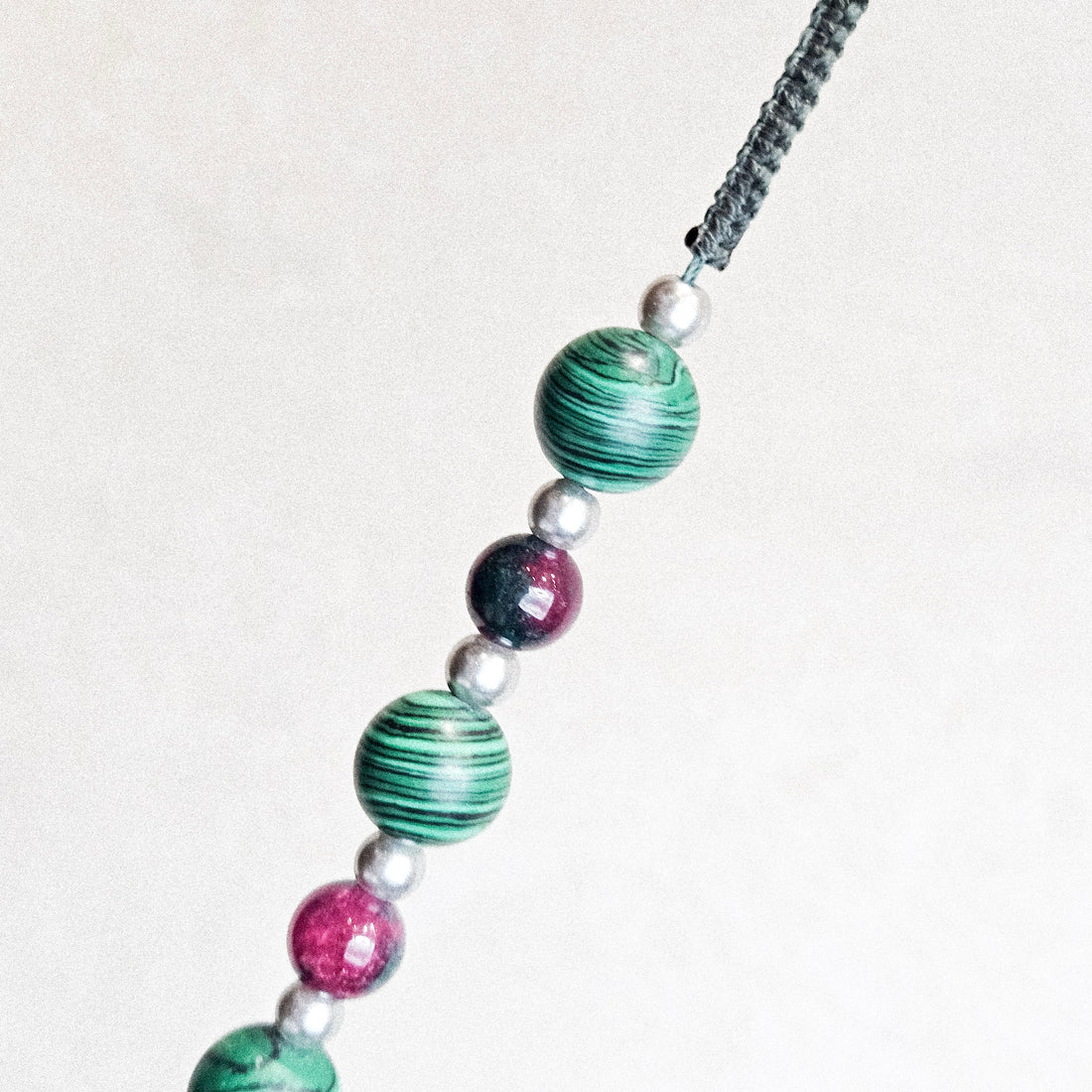 Malachite Rubyzoisite Key Chain
