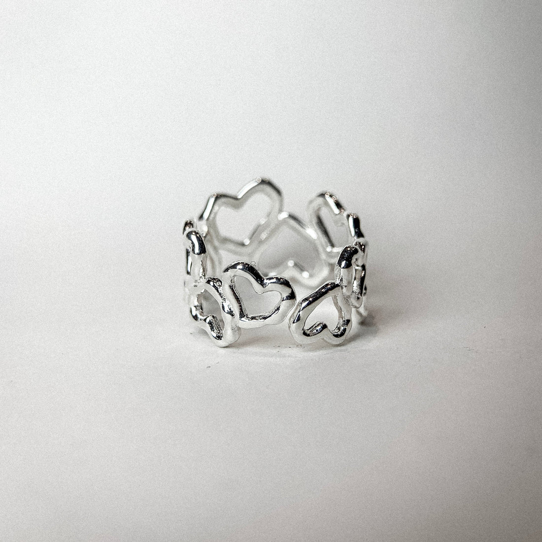 Organic Heart Silver Ring