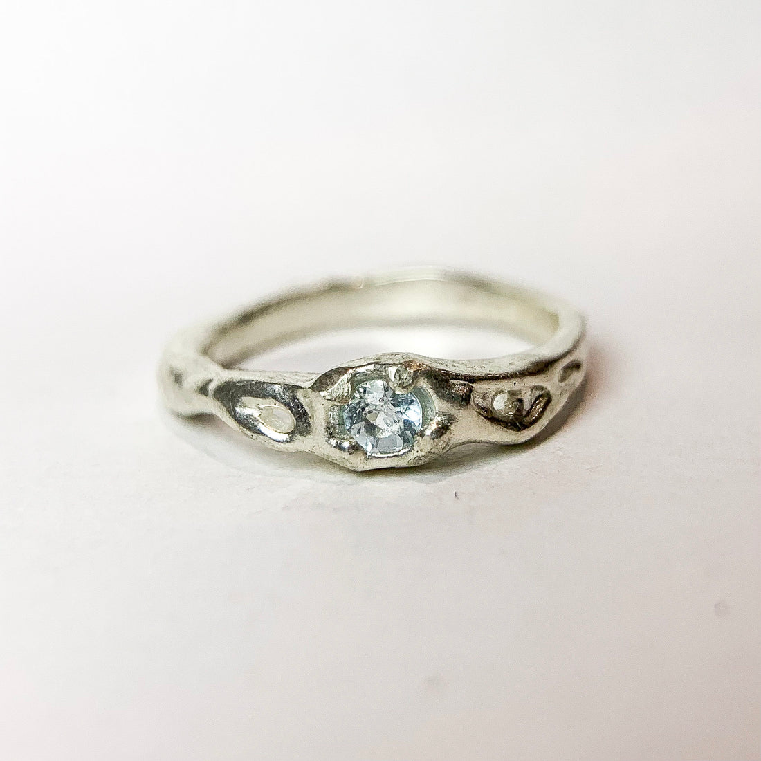 Aquamarine Silver Ring