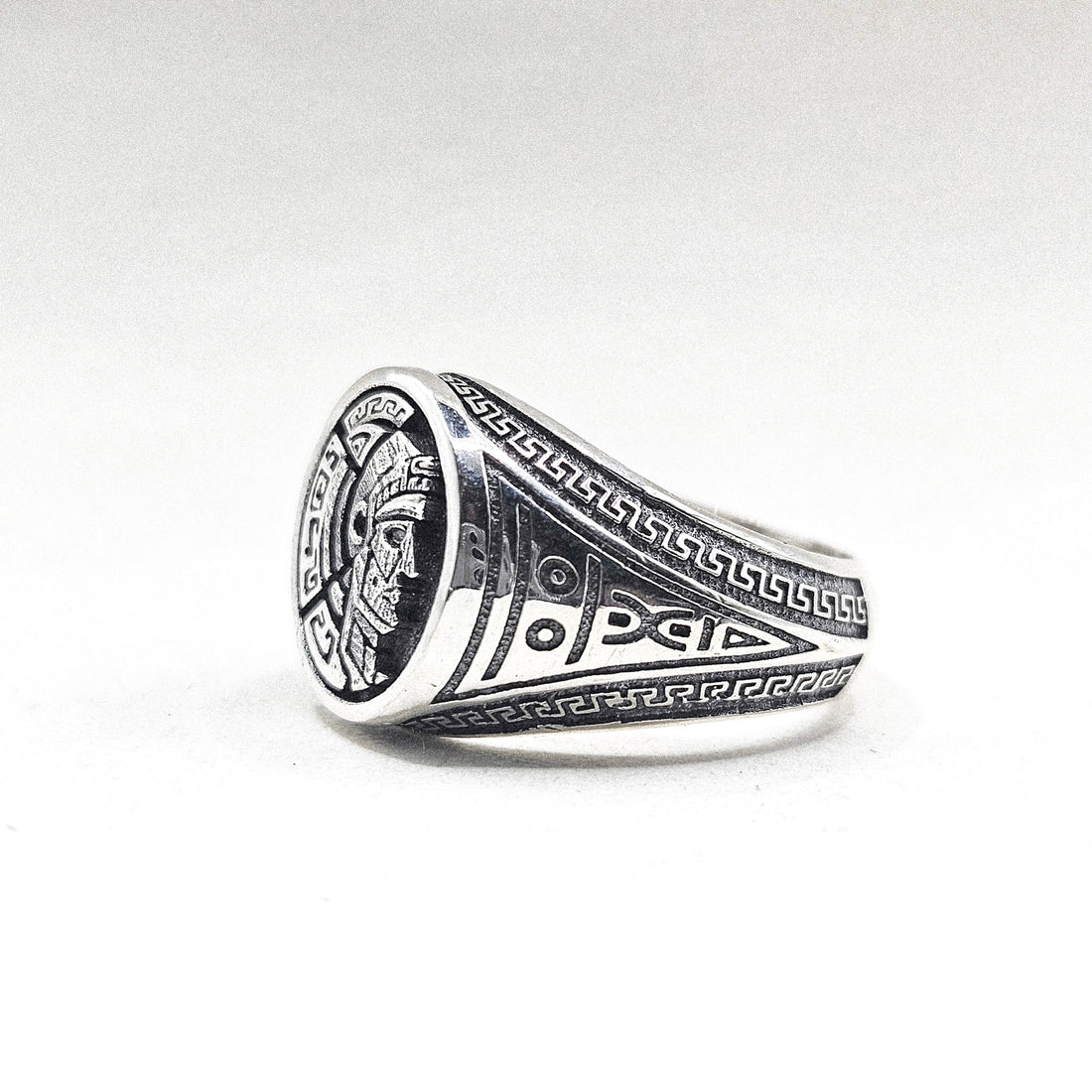 Aztec Warrior Silver Ring
