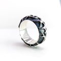 Thorn Texture Silver Ring — detail view