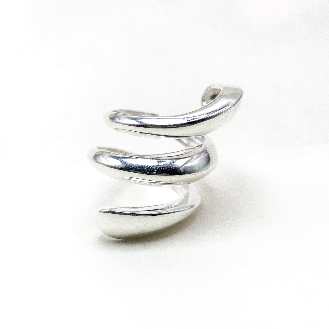 Triple Thick Twist Silver Ring