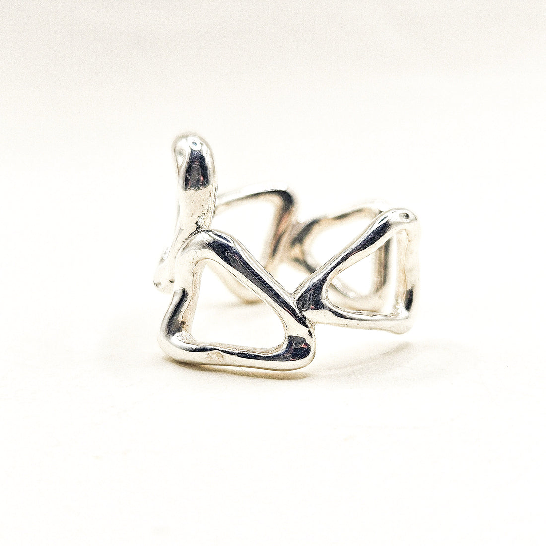 Oval Liquid Silver Ring