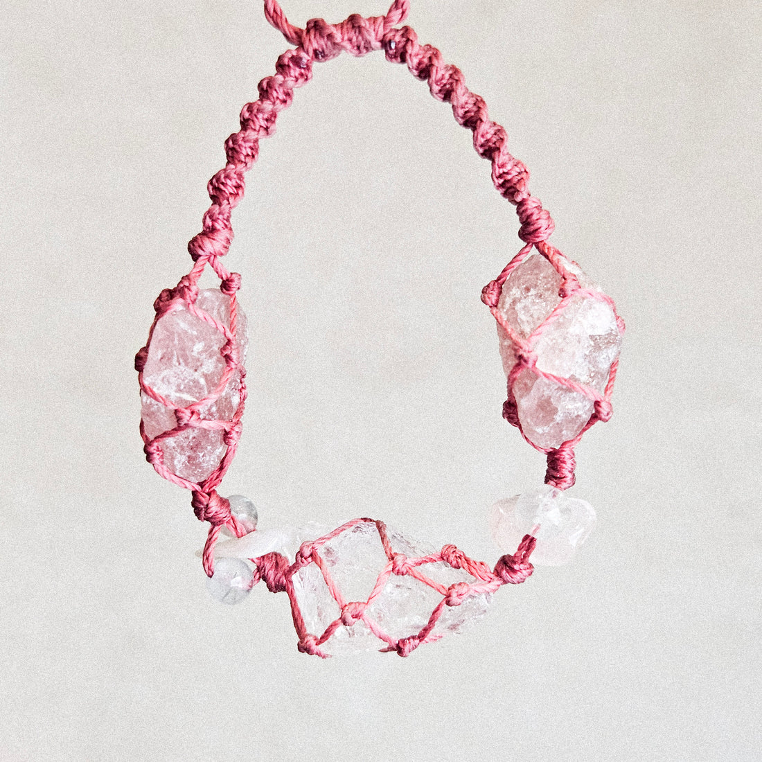 Triple Rose Quartz Bracelet