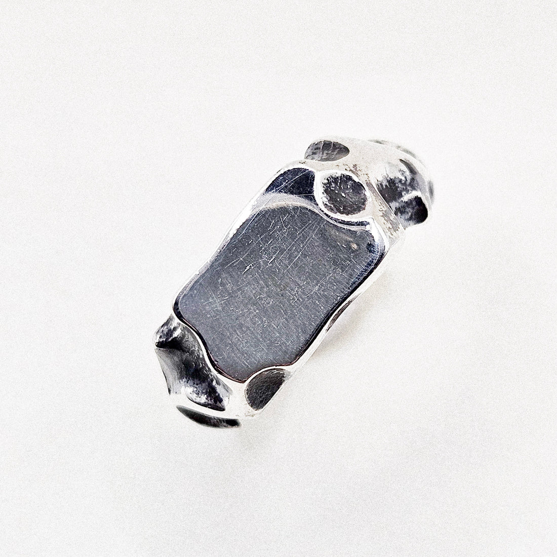 Liquid Spill Silver Ring