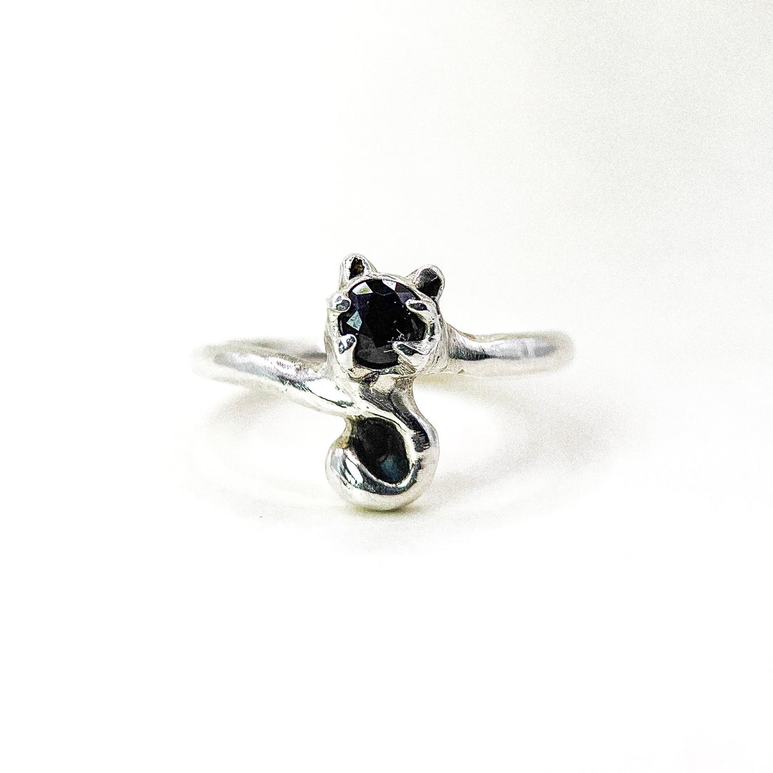 Black Cat Silver Ring
