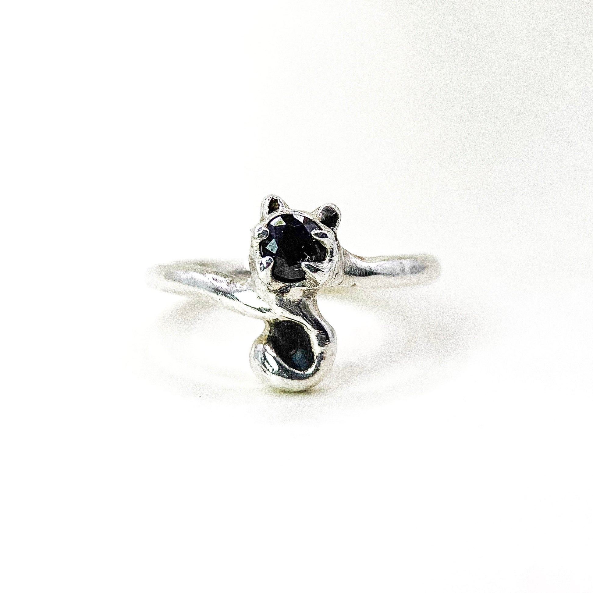 Black Cat Silver Ring
