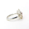 Pearl Flower Silver Ring — detail view