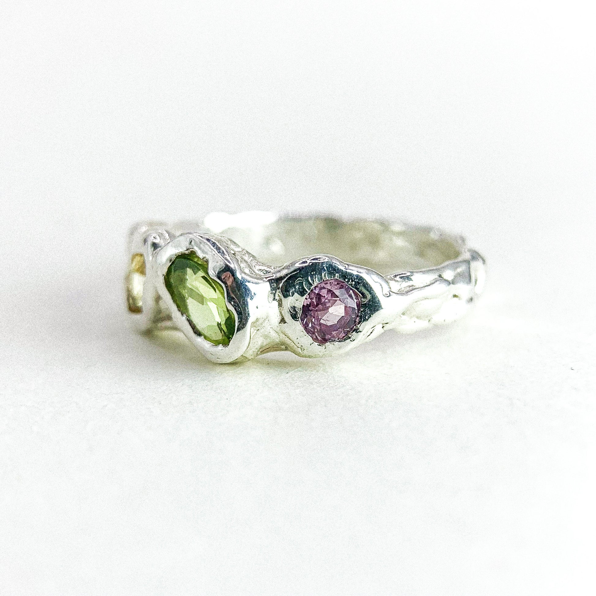 Color Gem Silver Ring — detail view
