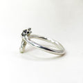 Black Cat Silver Ring — detail view