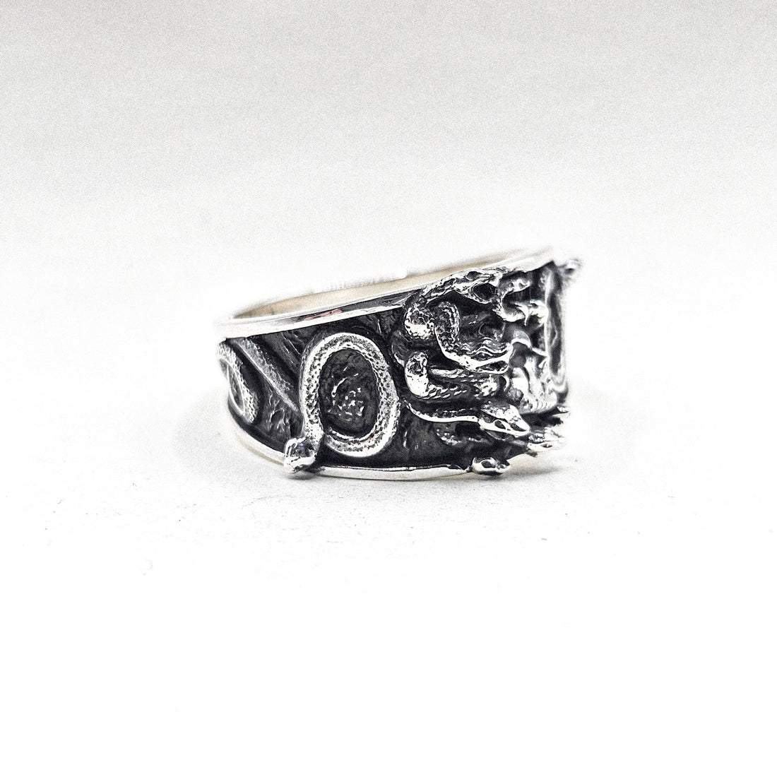 Medusa Silver Ring