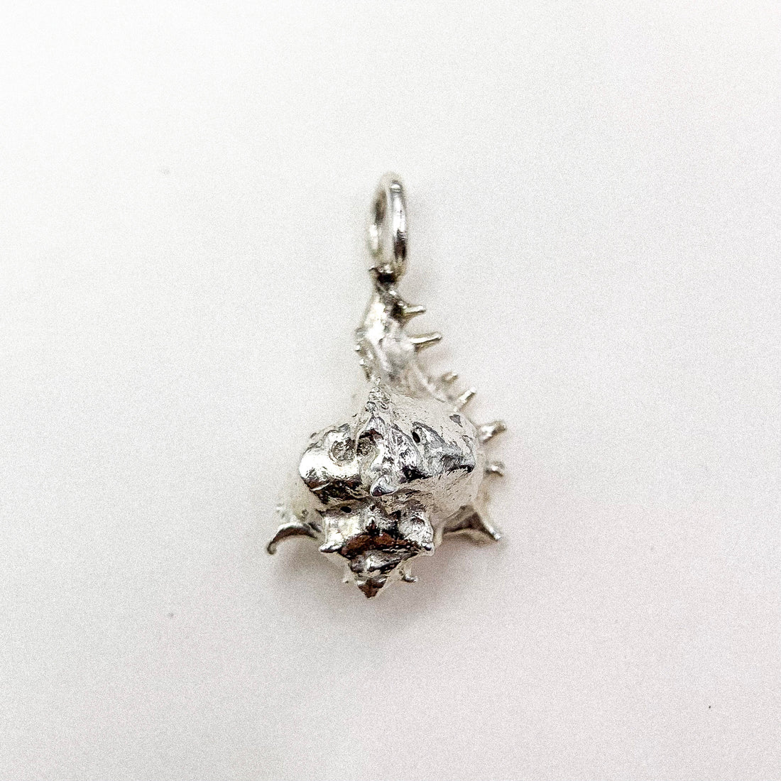 Spiked Shell Silver Pendant