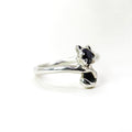 Black Cat Silver Ring — detail view
