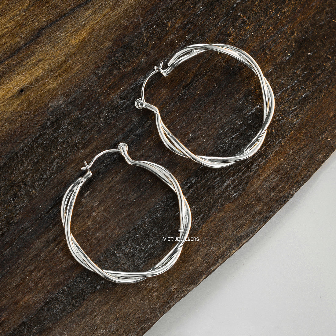 Giant Braid Circle Ear Hoop
