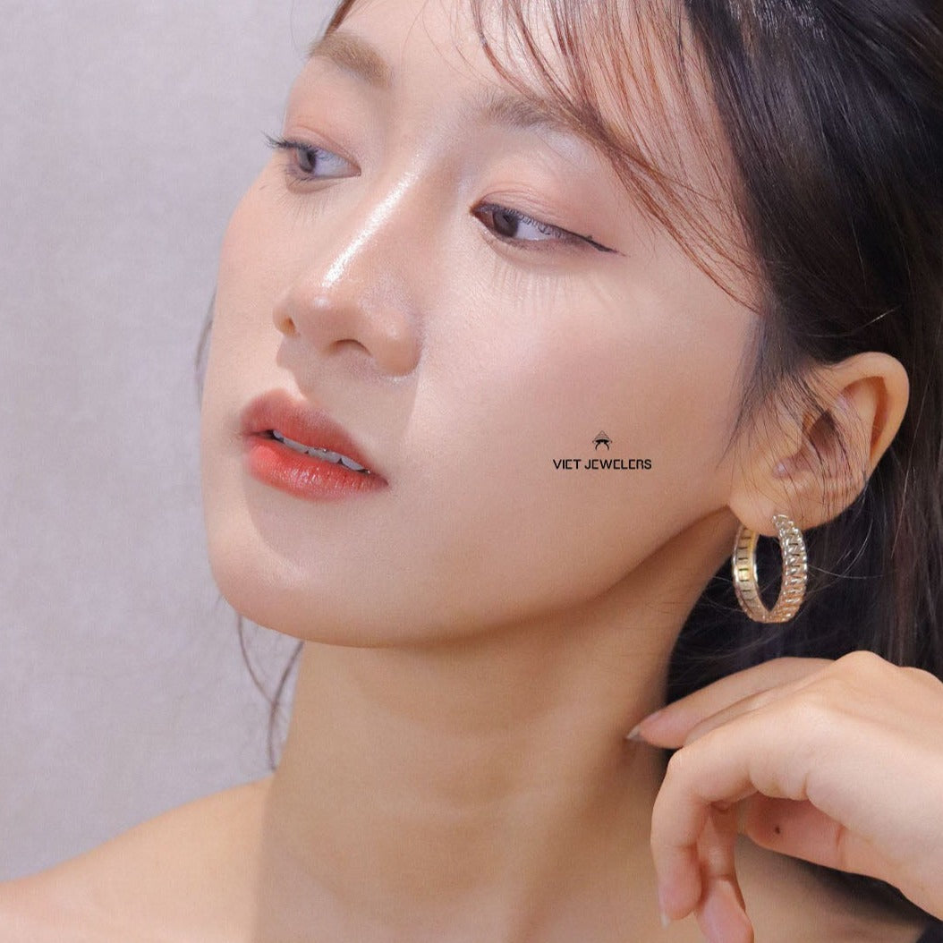Big Round Chain Ear Hoop