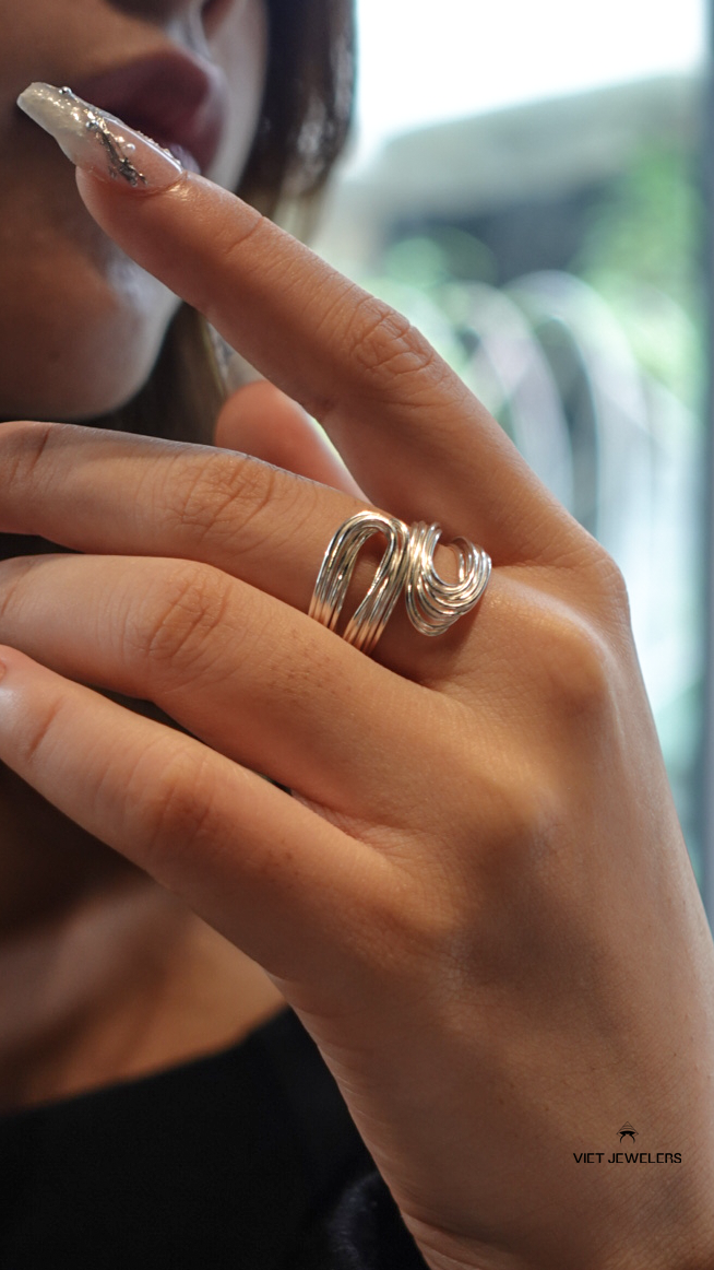 Wire Twist Silver Ring